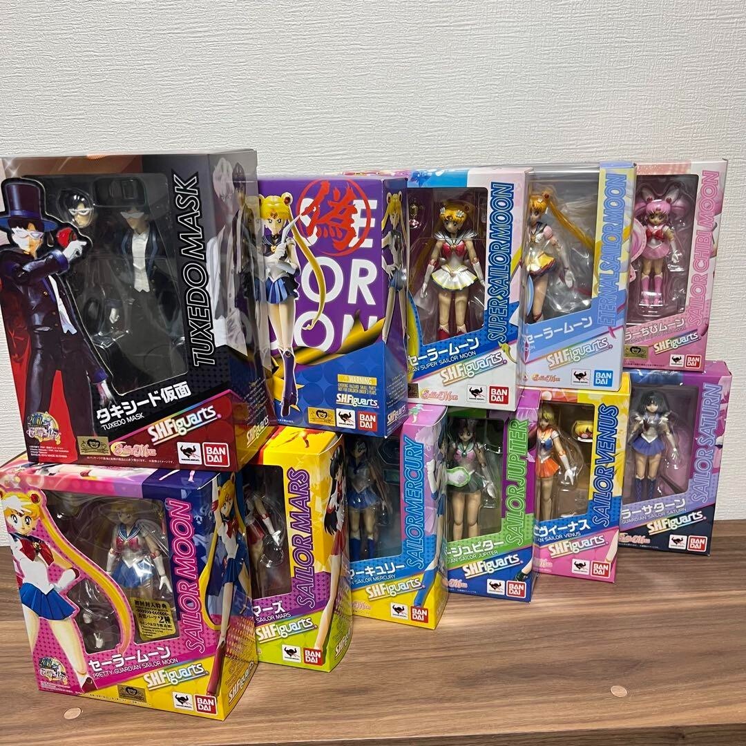 S.H.Figuarts Sailor Moon Figure Japan Mercury Mars Jupiter Venus Chibi Moon Tuxe S.H.Figuarts Sailor Moon Figure Japan Mercury Mars Jupiter Venus Chibi Moon Tuxe