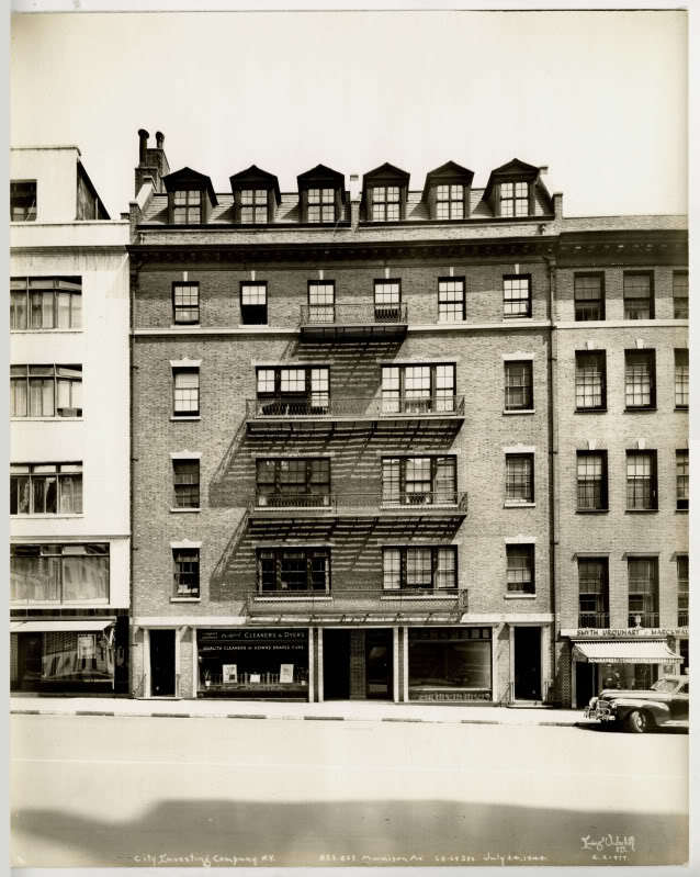 Building 823-825 Madison Ave New York City 1944 Irving Underhill Photograph Building 823-825 Madison Ave New York City 1944 Irving Underhill Photograph