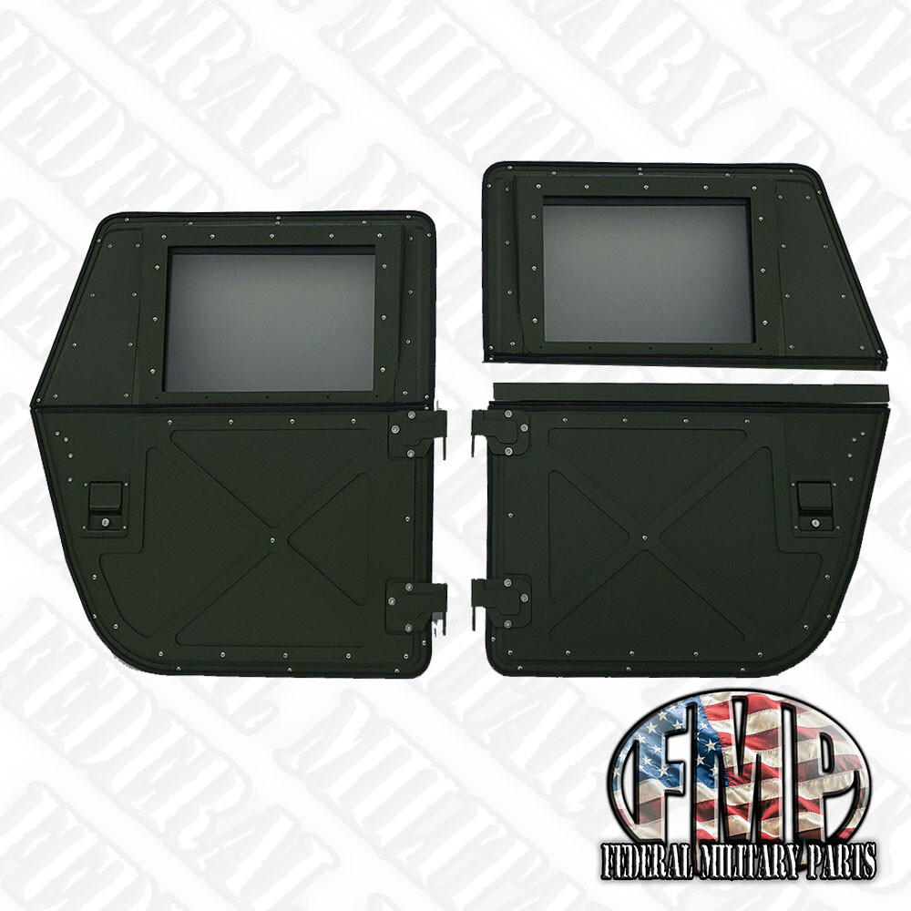 Military Humvee Tactical Split Doors-Green-Set of 4-HARDX-DOORS-MADE IN USA