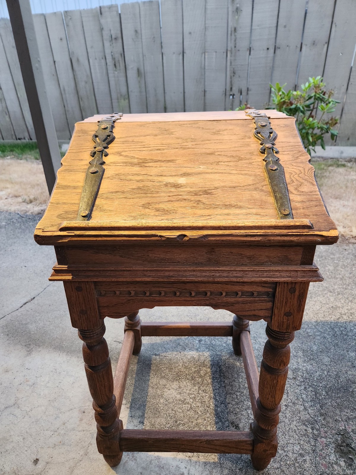   Rare Antique   Bible Stand    Brass Straps $2800 OBO 541-290-4987 TEXT ME