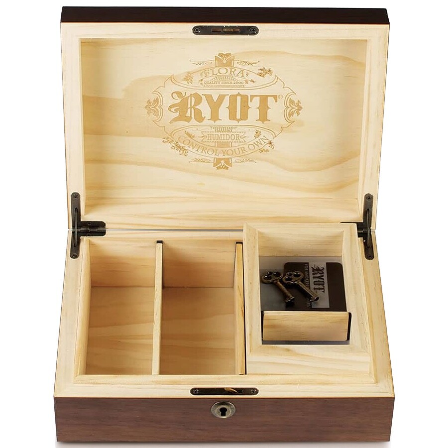 RYOT Humidor Walnut Combo Box (8×1) Smoke Smoking Case Storage Wood Kannastor