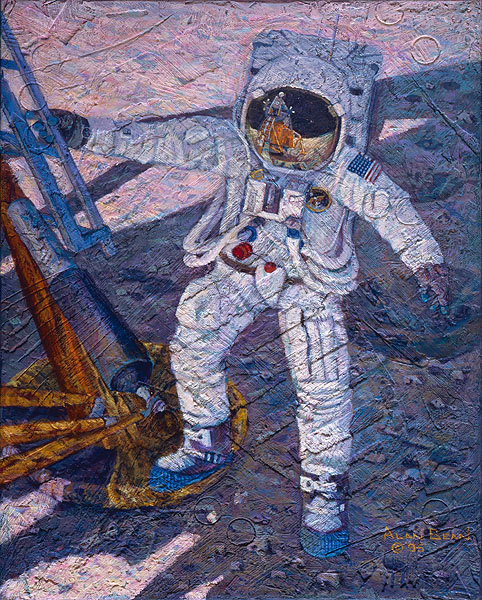 Alan Bean A GIANT LEAP, NEIL ARMSTRONG, Apollo 11 Moonwalker, giclee canvas #170