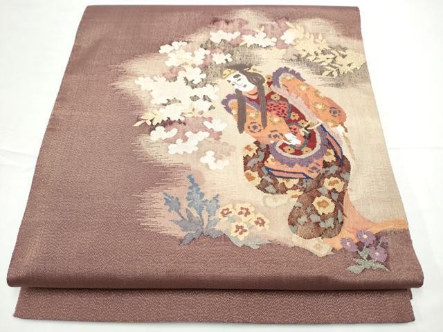 Heiwaya Kimono Obi Hand-woven Yamaga Seika Taiko Pattern Unused Silk Heiwaya Kimono Obi Hand-woven Yamaga Seika Taiko Pattern Unused Silk