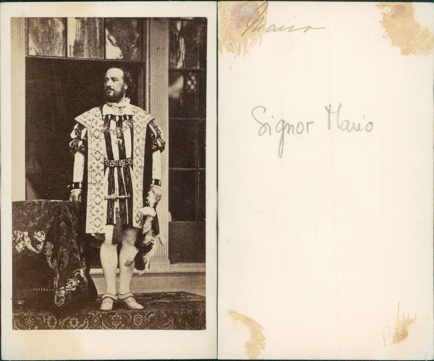 Signor Mario, tenor, Giovanni Matteo de Candia (Mario) as Fernand in 'La Fa