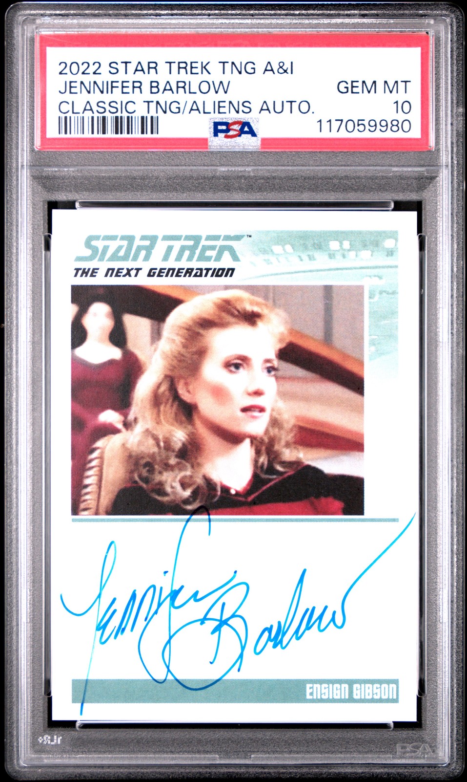 2022 STAR TREK TNG ARCHIVES & INSCRIPTIONS CLASSIC JENNIFER BARLOW PSA 10 AUTO 2022 STAR TREK TNG ARCHIVES & INSCRIPTIONS CLASSIC JENNIFER BARLOW PSA 10 AUTO