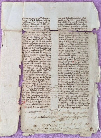 ORIGINAL MANUSCRIPT OF THE FIRST PAPERS USED IN 14TH CENTURY SPAIN ORIGINAL MANUSCRIPT OF THE FIRST PAPERS USED IN 14TH CENTURY SPAIN