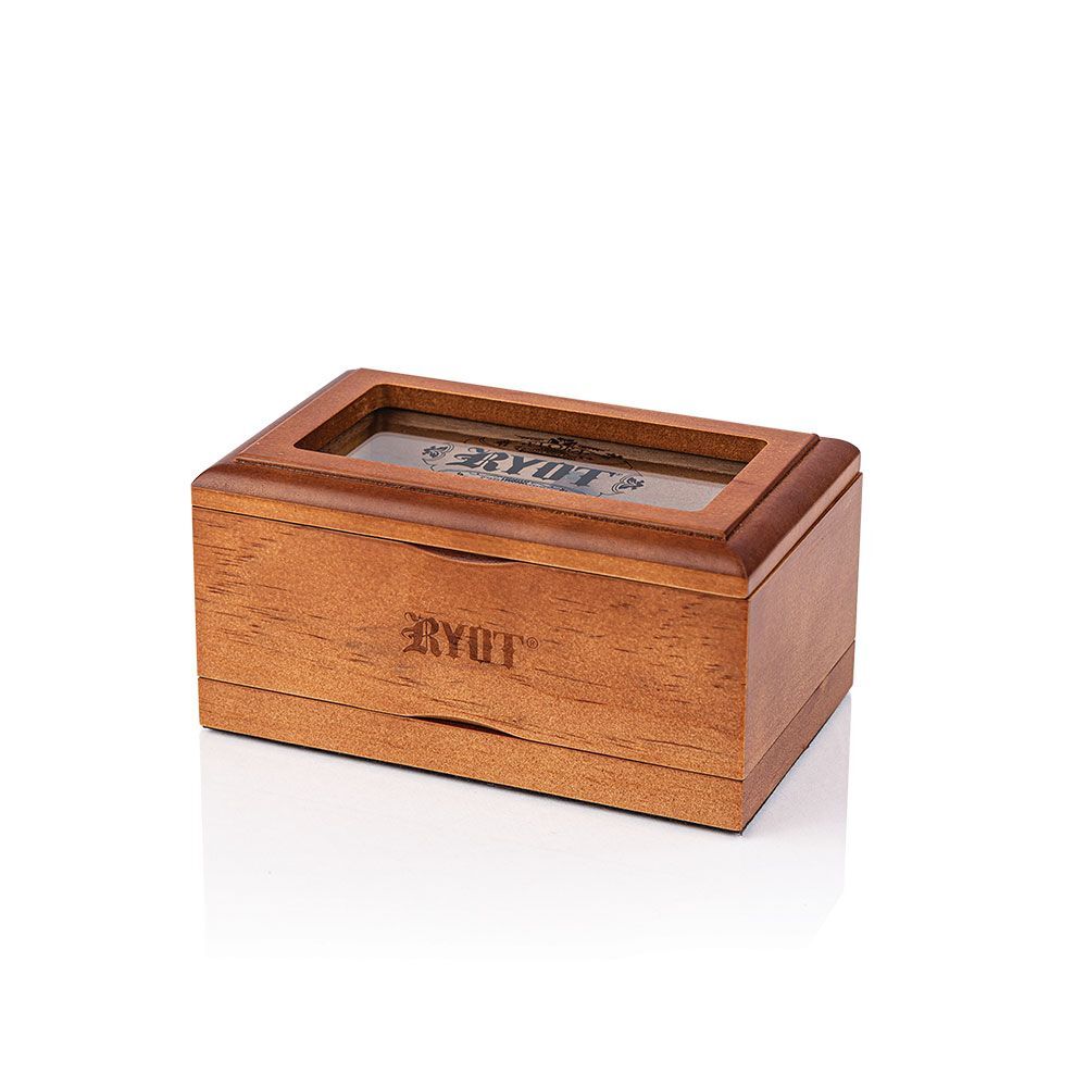 RYOT Glass Top Screen Wood Storage Boxes | 3x5 4x7 Box Kannastor Jar Grinder NEW RYOT Glass Top Screen Wood Storage Boxes | 3x5 4x7 Box Kannastor Jar Grinder NEW
