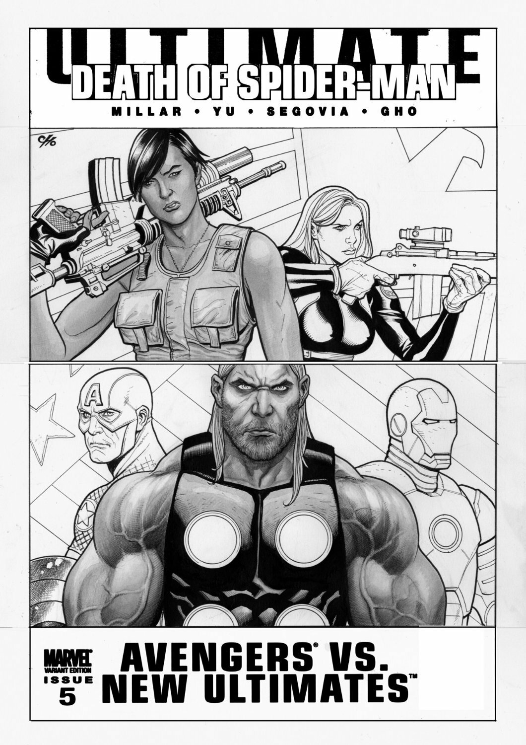 FRANK CHO - Ultimate Avengers vs Ultimates #5 Lrg cover, Thor Cap Black Widows FRANK CHO - Ultimate Avengers vs Ultimates #5 Lrg cover, Thor Cap Black Widows