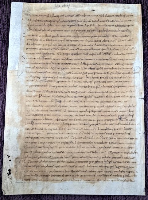Manuscript Century X S. Isidore Of Seville Etymologies, Carolingian Minuscule Manuscript Century X S. Isidore Of Seville Etymologies, Carolingian Minuscule