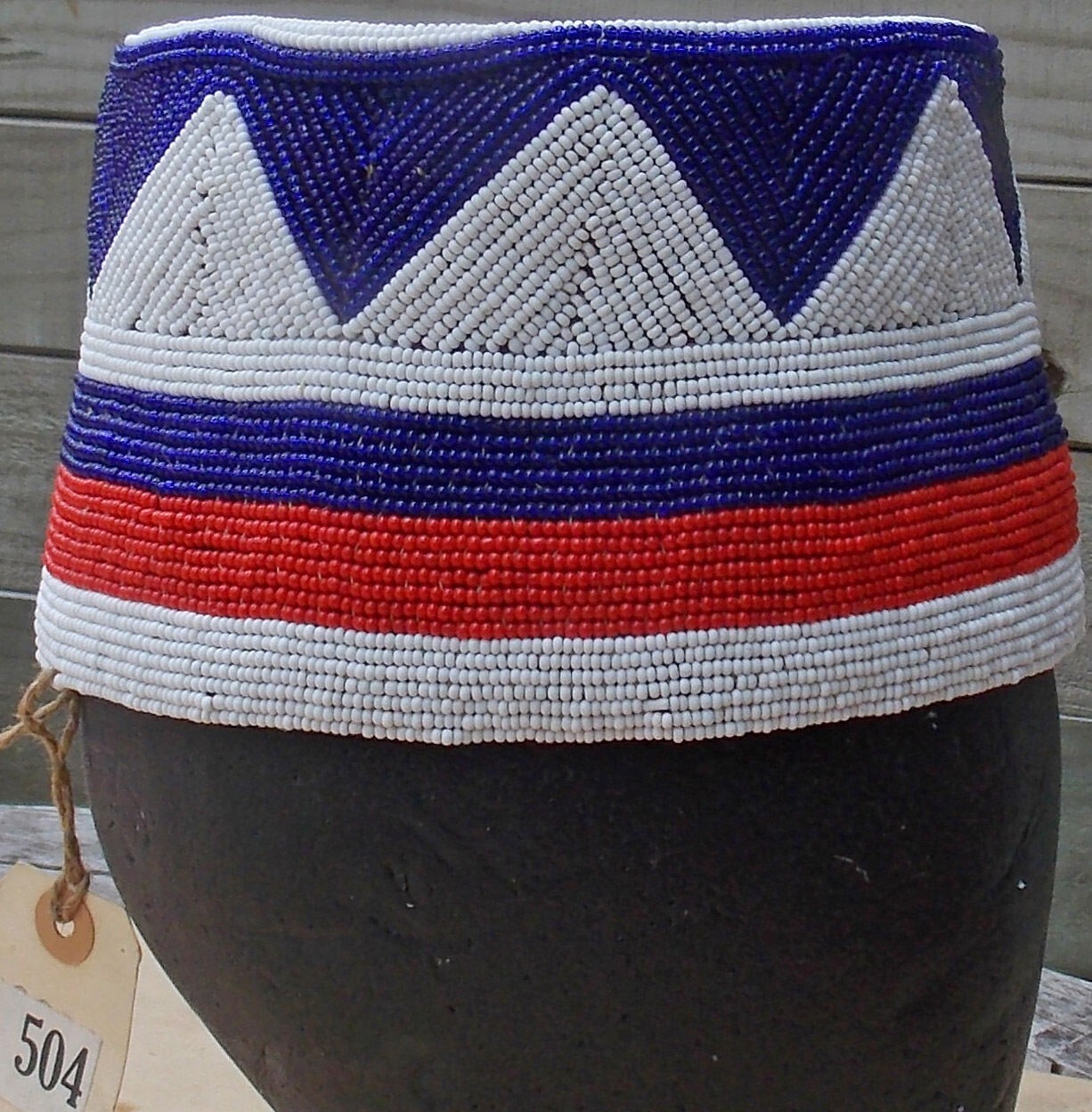 KENYA JOMO KENYATTA WORN KUFI GLASS BEAD HAT ORIGINAL AFRICAN LEADER FANTASTIC