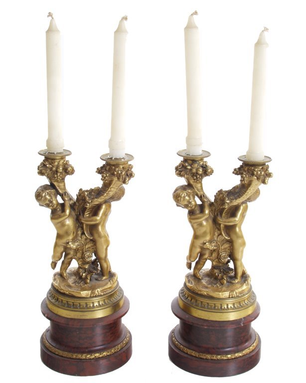 Pair French Candelabra Signed Msdn Giroux Paris 19th Cent IN MUSEUMS WORLDWIDE