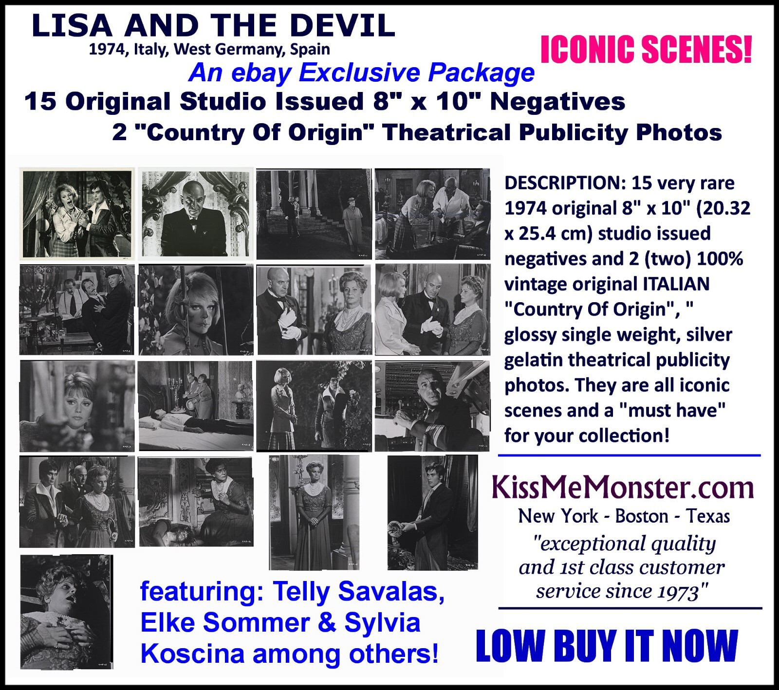 15 Orig Negatives Mario Bava 1974 Italian Horror Lisa And The Devil Elke Sommer