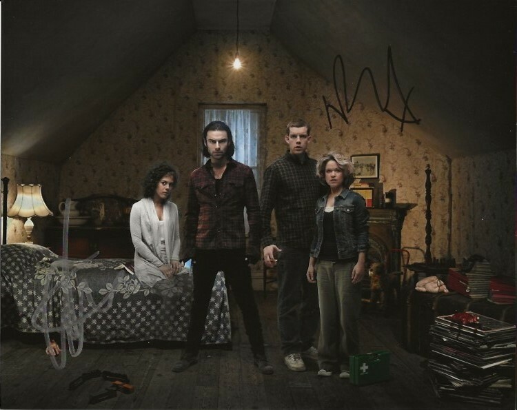 Aidan Turner & Russell Tovey being human authentic signed autograph UACC RD COA Aidan Turner & Russell Tovey being human authentic signed autograph UACC RD COA