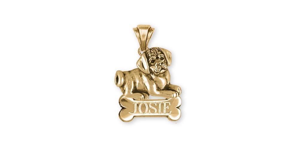 Puggle Jewelry 14k Gold Handmade Puggle Pendant PGL31X-NPG Puggle Jewelry 14k Gold Handmade Puggle Pendant PGL31X-NPG