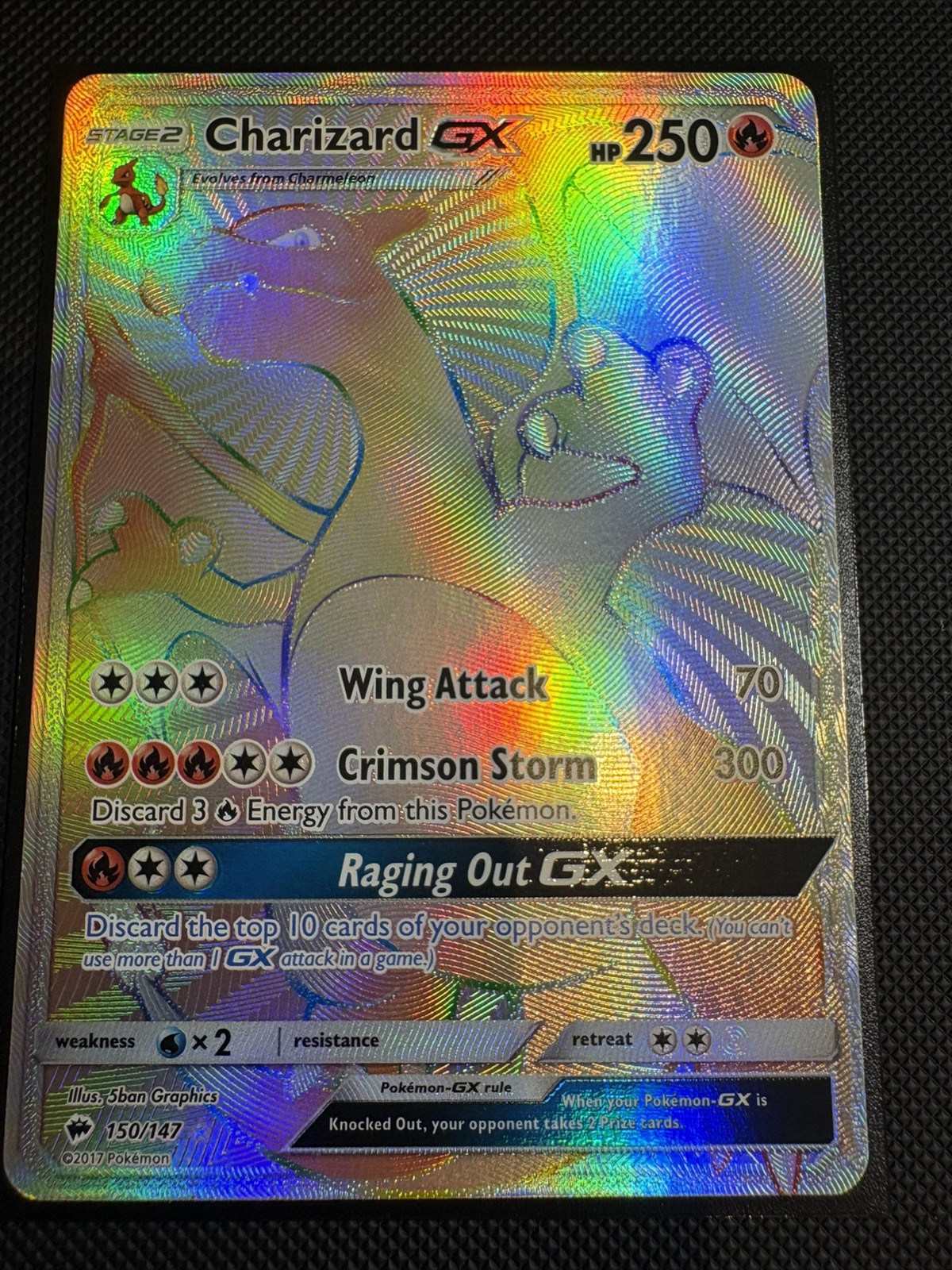 Pokémon Sun & Moon Burning Shadows COMPLETE MASTER SET inc. Charizard 150/147