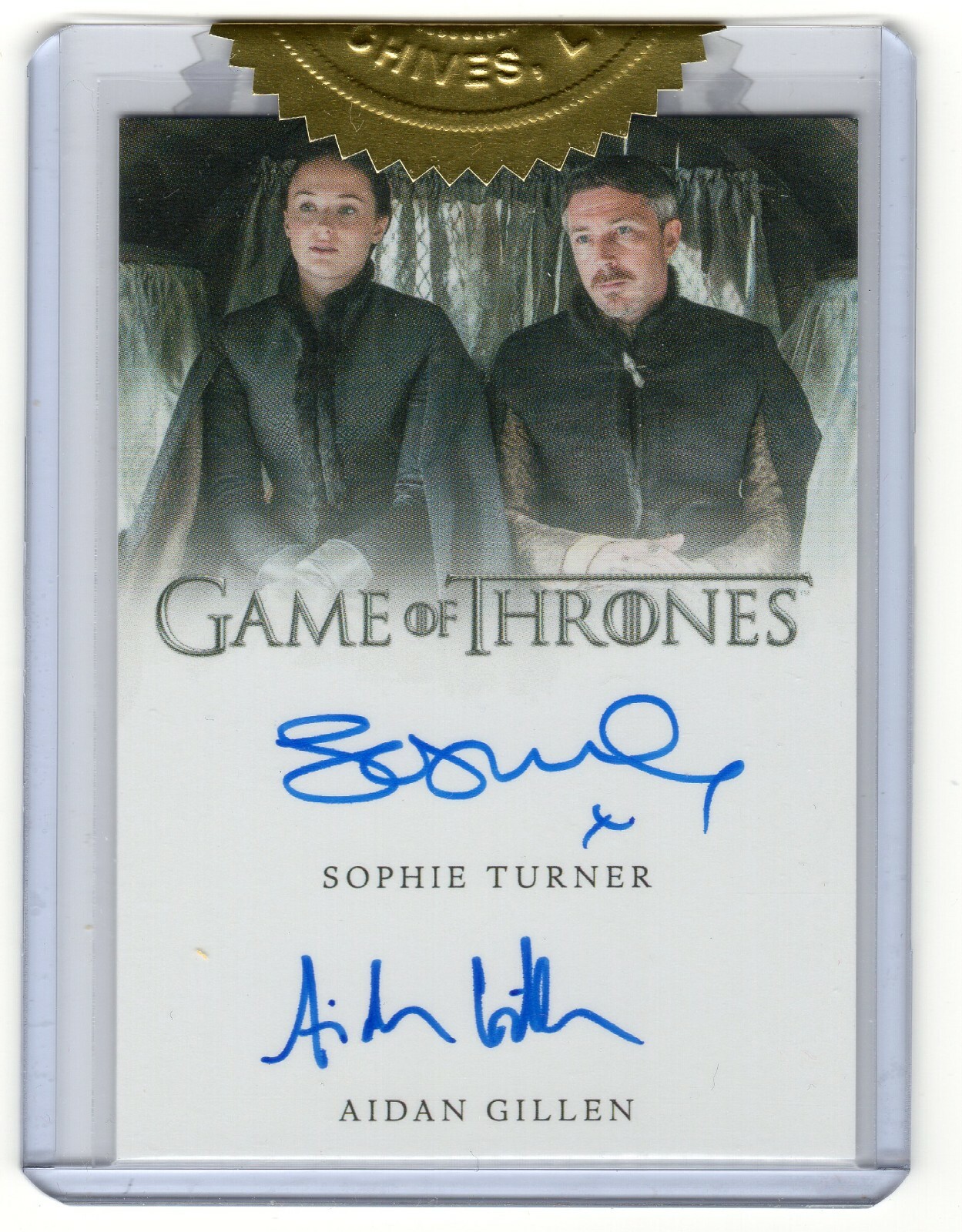2016 Game of Thrones Season 5 Autograph Sophie Turner & Aidan Gillen 2016 Game of Thrones Season 5 Autograph Sophie Turner & Aidan Gillen
