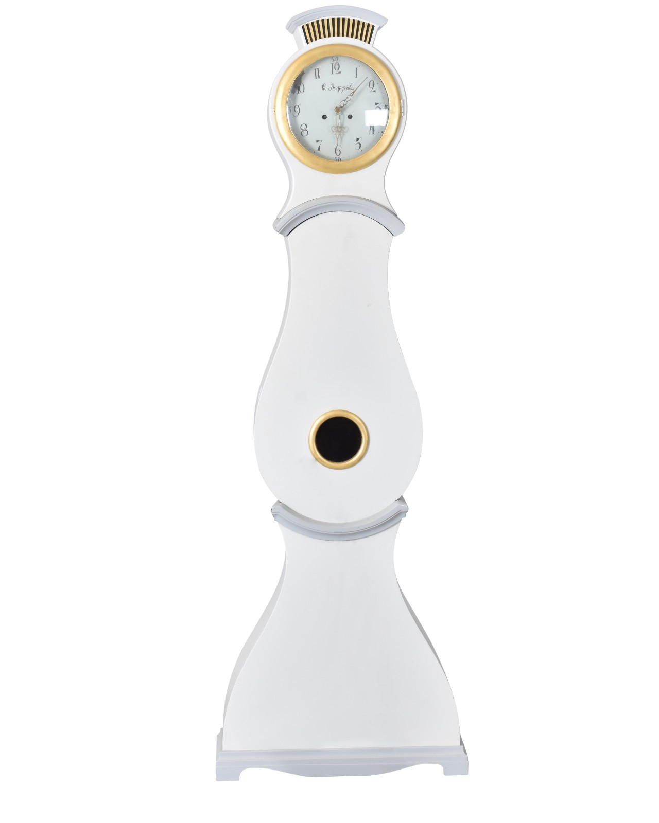 Swedish Mora Clock 1856 with painted detailing Swedish Mora Clock 1856 with painted detailing