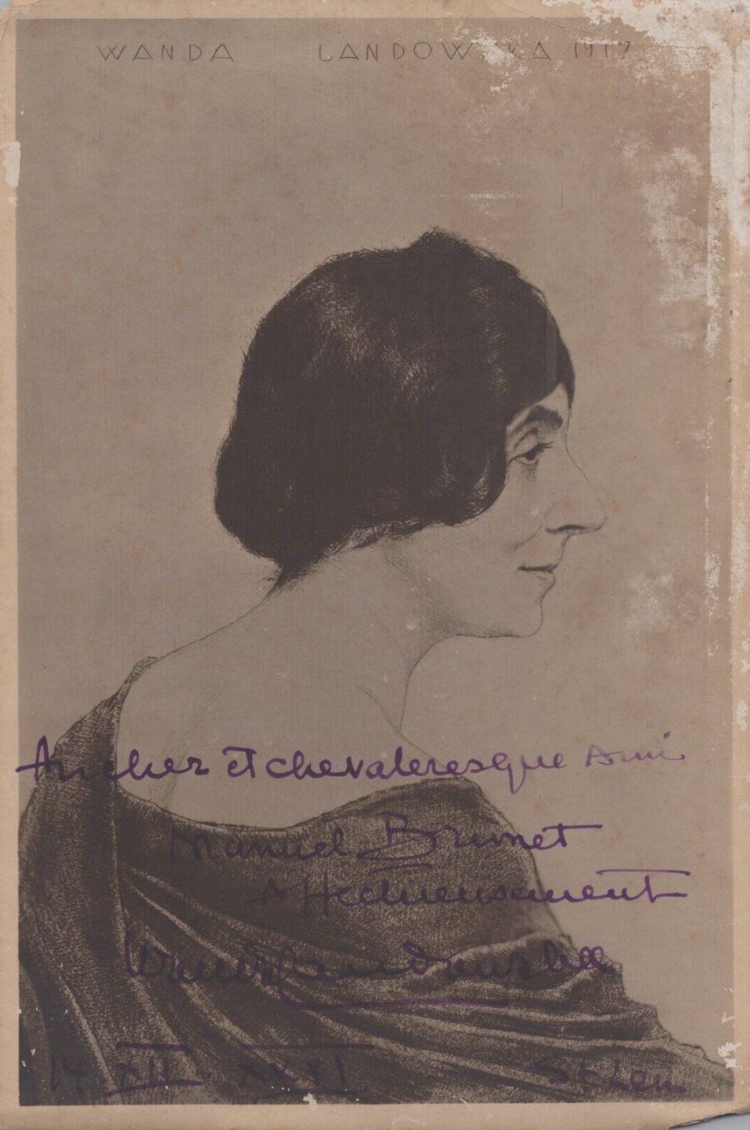 SUPER RARE WANDA LANDOWSKA HARPSICHORDIST AUTOGRAPH SIGNED PHOTO OVERSIZE SUPER RARE WANDA LANDOWSKA HARPSICHORDIST AUTOGRAPH SIGNED PHOTO OVERSIZE