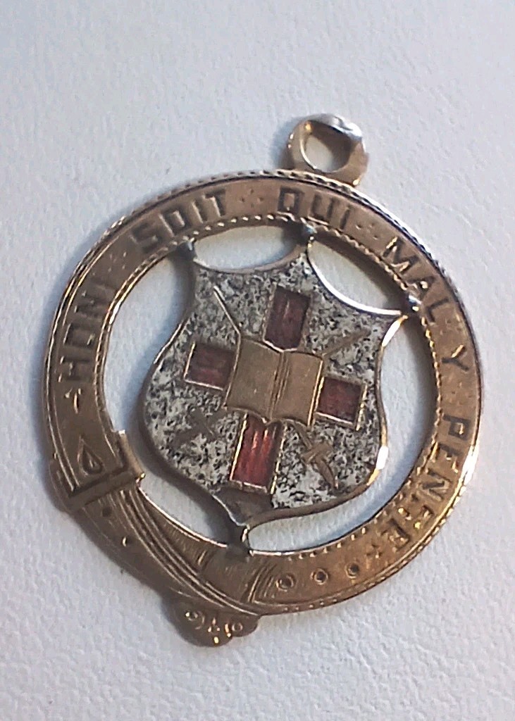 Antique Masonic Token of Esteem 14Kt Gold 1895 Grass Valley Sons of St. George
