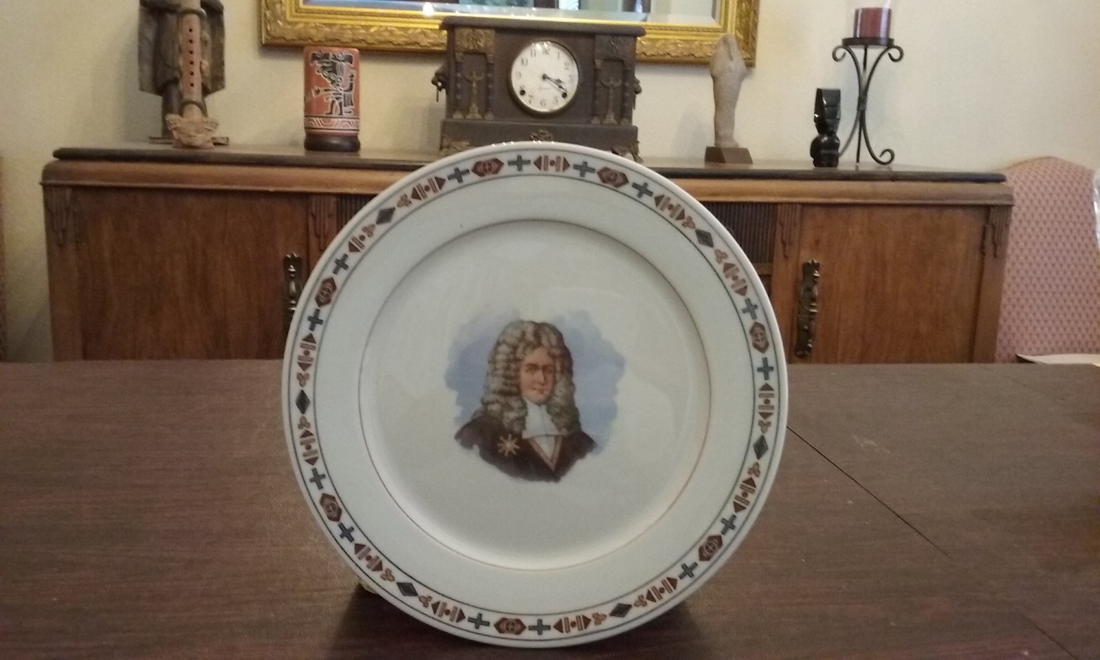 Antique Hotel Pontchartrain Dinner Plate Detroit Michigan Maddock Pottery Wear Antique Hotel Pontchartrain Dinner Plate Detroit Michigan Maddock Pottery Wear