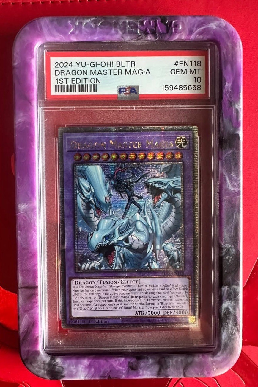 YU-GI-OH BLTR-BATTLES OF LEGEND: TERMINAL REVENGE DRAGON MASTER MAGIA PSA 10