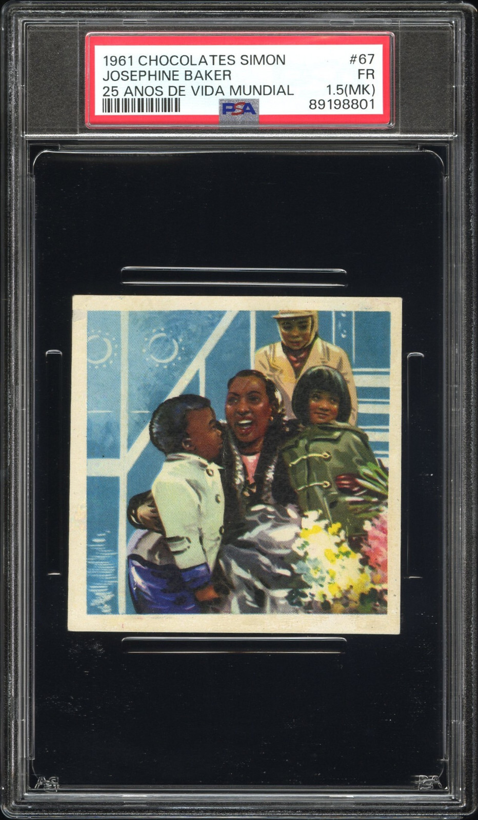 1961 Chocolates Simon 25 Anos De Vida Mundial 67 Josephine Baker PSA 1.5 Highest 1961 Chocolates Simon 25 Anos De Vida Mundial 67 Josephine Baker PSA 1.5 Highest
