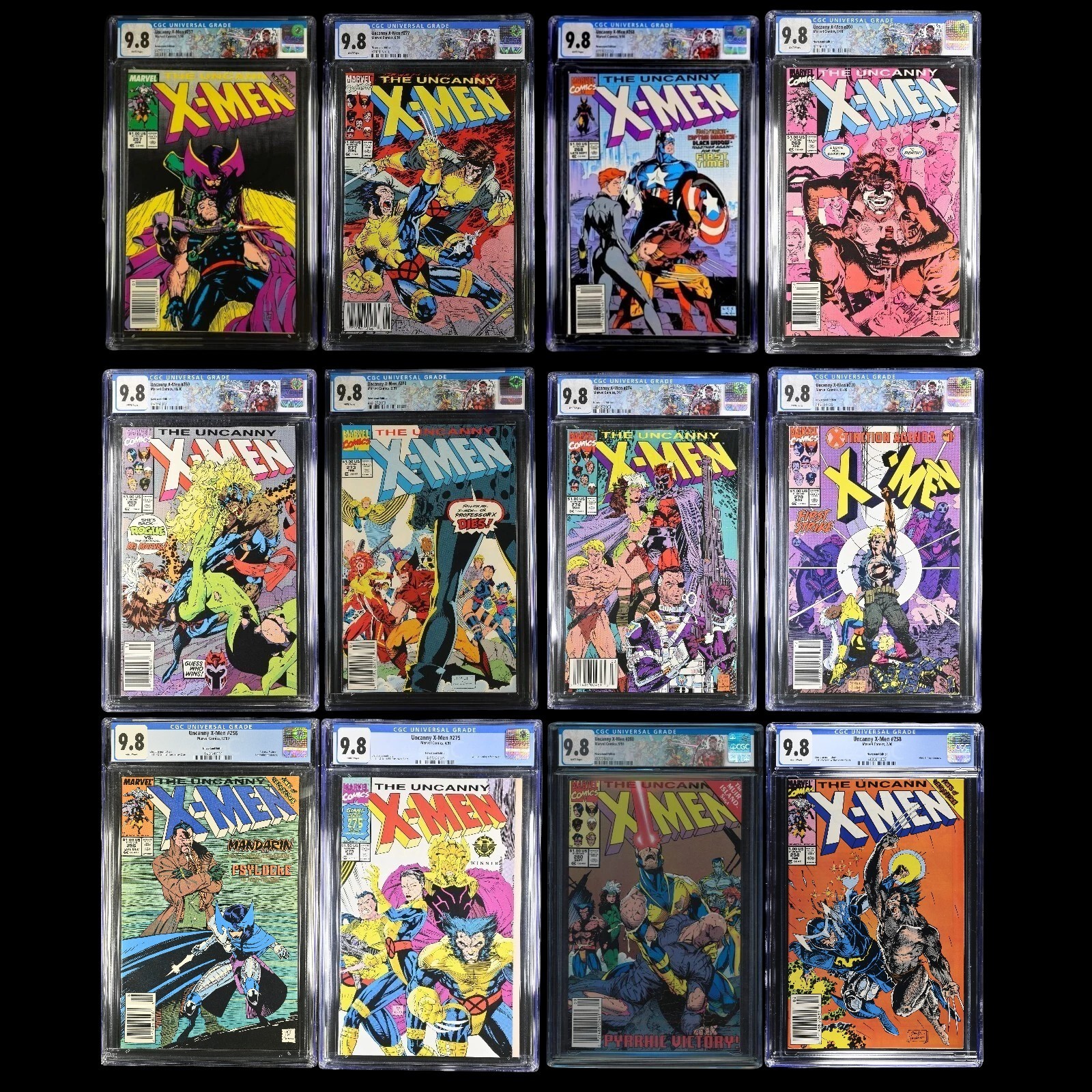 UNCANNY X-MEN # JIM LEE COVER NEWSSTAND CGC 9.8 SET - 14 BOOK LOT