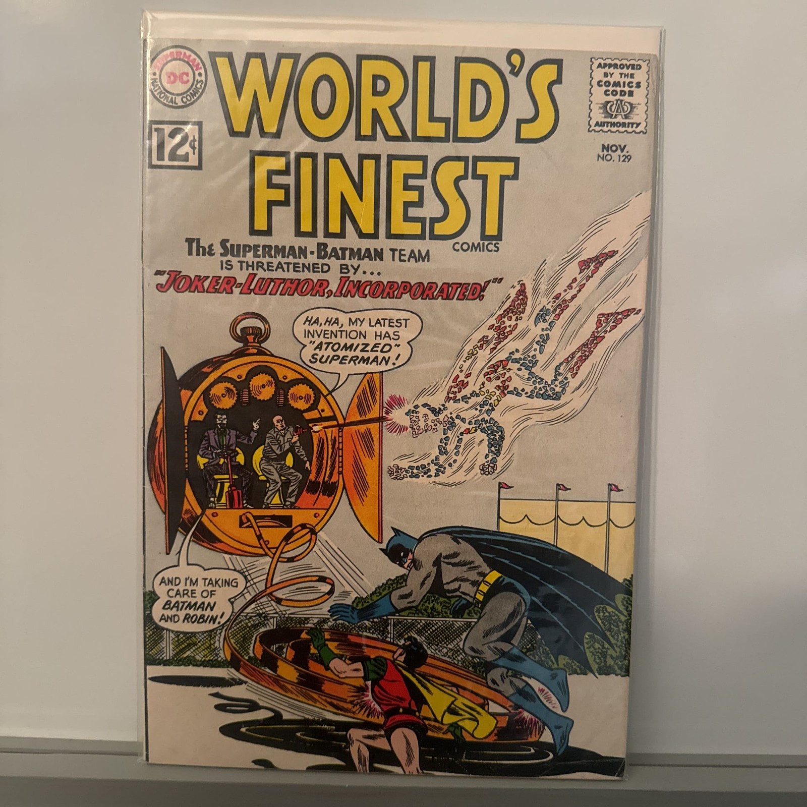 World's Finest Comics #129 November 1962 Superman and Batman Joker & Luthor Team World's Finest Comics #129 November 1962 Superman and Batman Joker & Luthor Team
