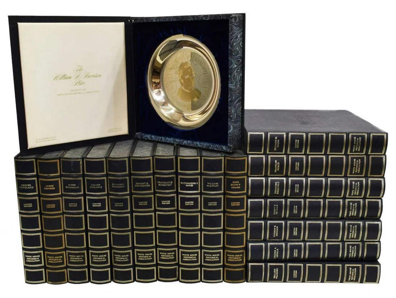 Franklin Mint Silver Presidential Commemorative Plates Collection w/ COA's