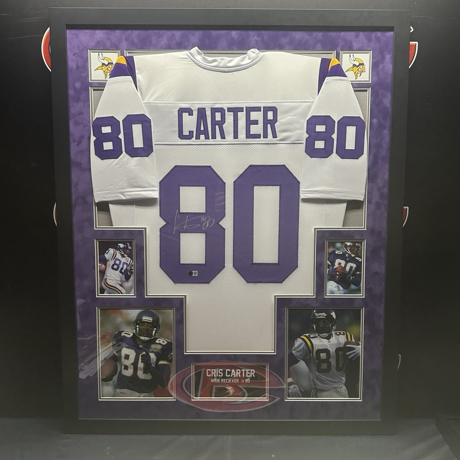 Cris Carter Autographed Minnesota Vikings Signed Framed Jersey Beckett BAS Cris Carter Autographed Minnesota Vikings Signed Framed Jersey Beckett BAS