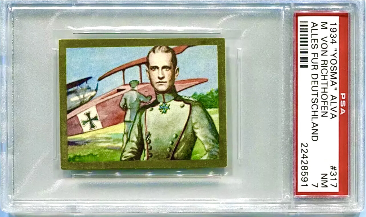 1934 YOSMA THE RED BARON PSA 7 *RARE POP 2* (HIGHEST GRADE) WWI **LEGEND & ACE**
