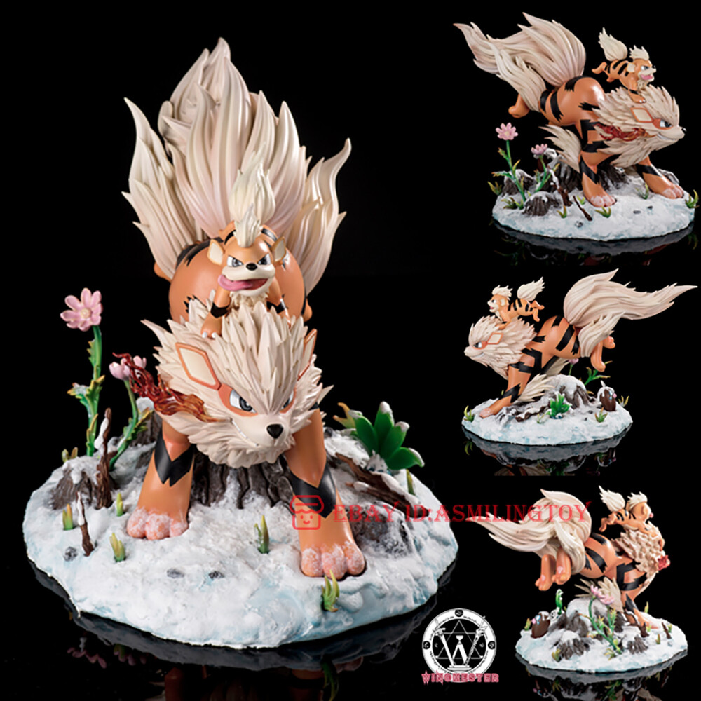 Moon Shadow Japanese Anime Arcanine Growlithe Resin Painted Model Statue Moon Shadow Japanese Anime Arcanine Growlithe Resin Painted Model Statue