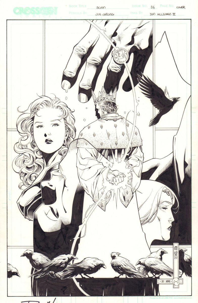 Scion #36 Cover - CrossGen - 2003 Signed art by Jim Cheung Scion #36 Cover - CrossGen - 2003 Signed art by Jim Cheung