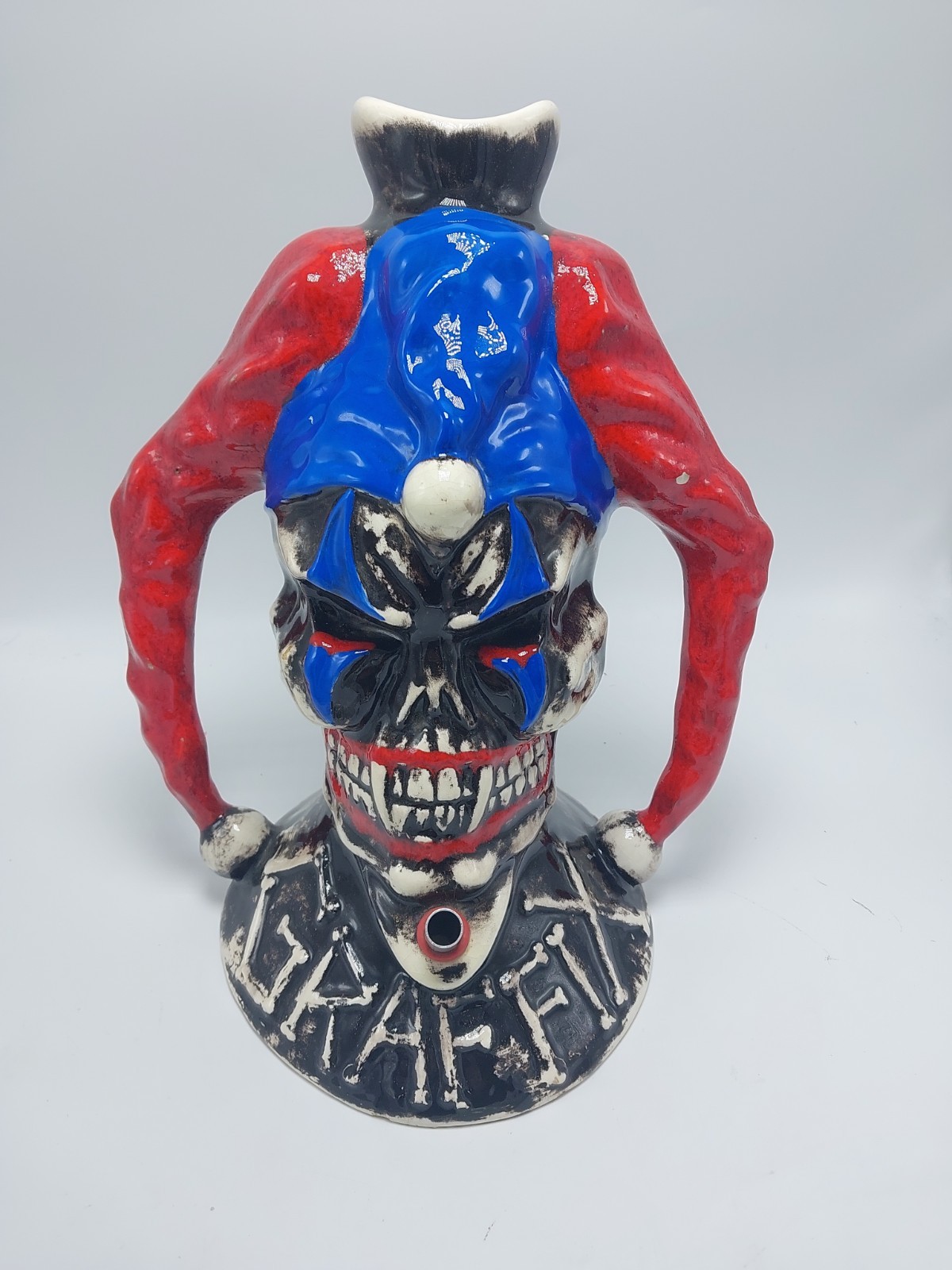 Vintage Graffix Jester Water Bong Clown Logo Vintage Ceramic glass water pipe
