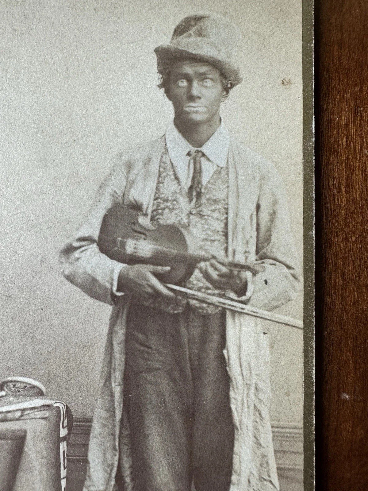 ID'D Banjo Guitar Player Musician INDIANA 1880s Cabinet Card Photo ID'D Banjo Guitar Player Musician INDIANA 1880s Cabinet Card Photo