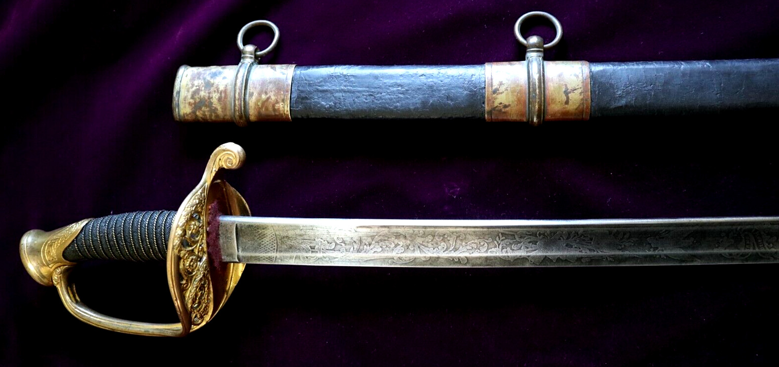 CIVIL WAR AMES M 1850 FOOT OFFICER SWORD DATED & INSPECTED IN 1850 1 OF 100 MADE CIVIL WAR AMES M 1850 FOOT OFFICER SWORD DATED & INSPECTED IN 1850 1 OF 100 MADE