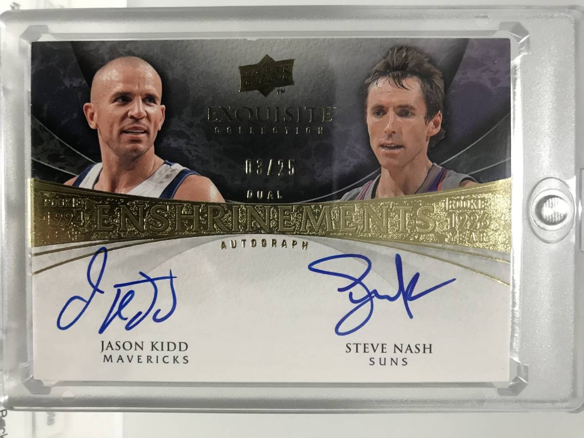 NBA JASON KIDD STEVE NASH DUAL AUTO 2008 09 UD BASKETBALL ENSHRINEMENTS Autograp