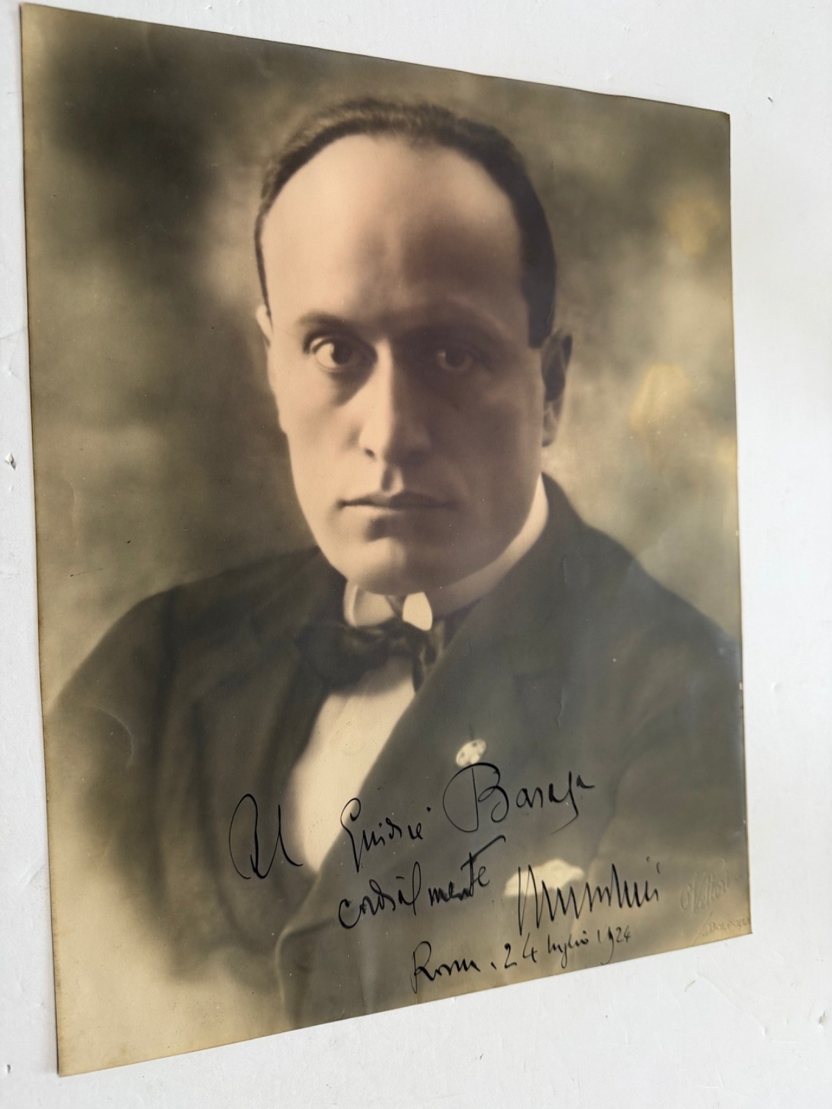 vintage autographed photo BENITO MUSSOLINI WWII dictator fascist leader 1930's? vintage autographed photo BENITO MUSSOLINI WWII dictator fascist leader 1930's?
