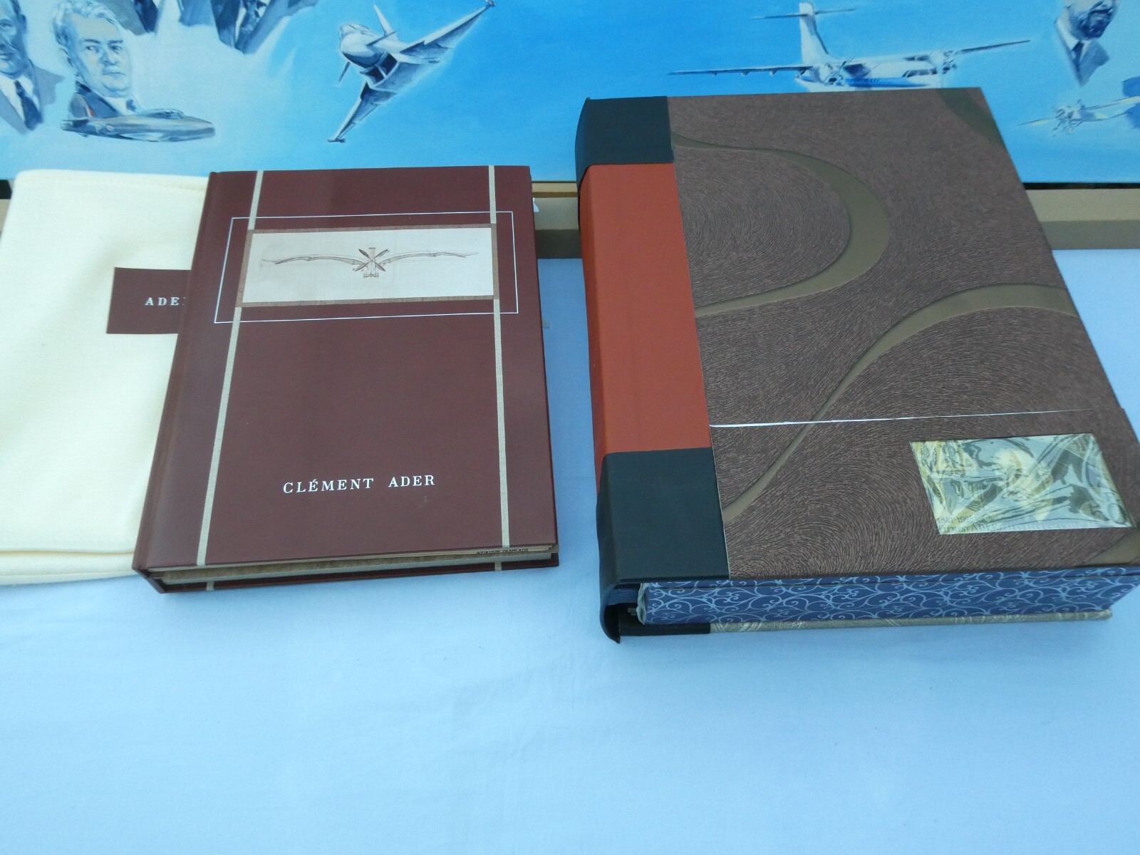 CLEMENT ADER THE MAN WHO GAVE IMPULSE TO AVIATION LEATHER BOOK DOCUMENTS