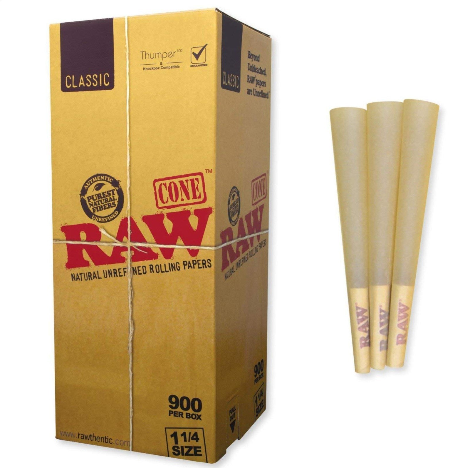 RAW CLASSIC BULK 1 1/4 PRE ROLL CONES 900PC 100 CT BOX RAW CLASSIC BULK 1 1/4 PRE ROLL CONES 900PC 100 CT BOX