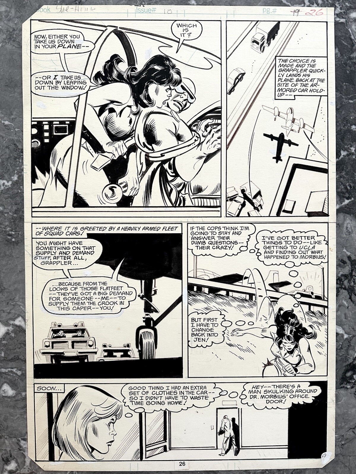 She-Hulk #18 Pg 26 Original Comic Art M Vosburg F Springer 1981 1st Grappler App She-Hulk #18 Pg 26 Original Comic Art M Vosburg F Springer 1981 1st Grappler App