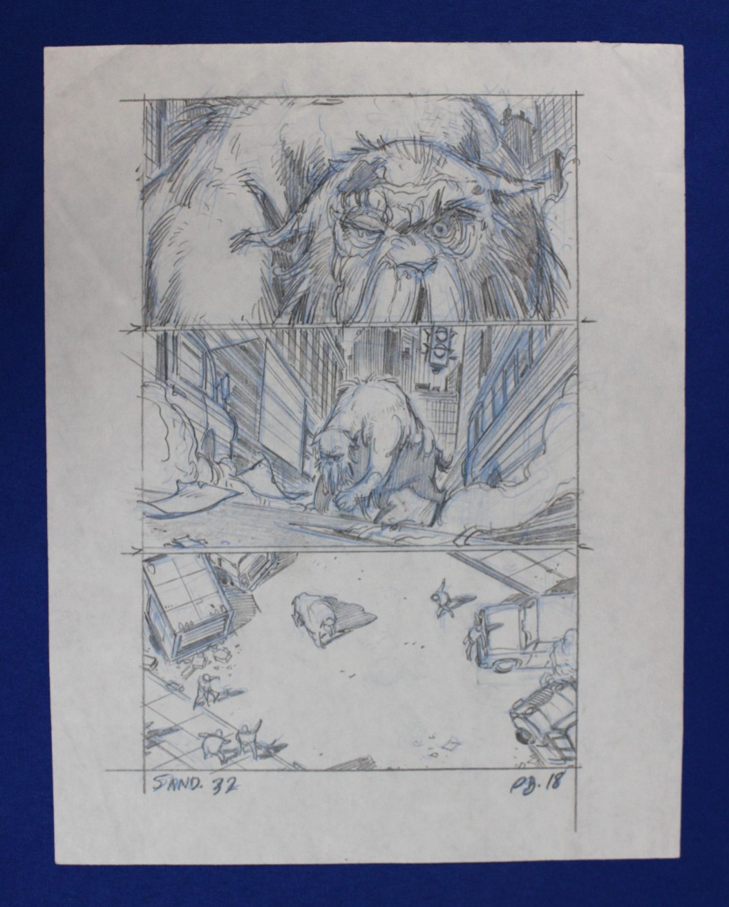 Neil Gaiman Sandman #32 Page 18 1991 Original Penciled Artwork by Shawn McManus Neil Gaiman Sandman #32 Page 18 1991 Original Penciled Artwork by Shawn McManus