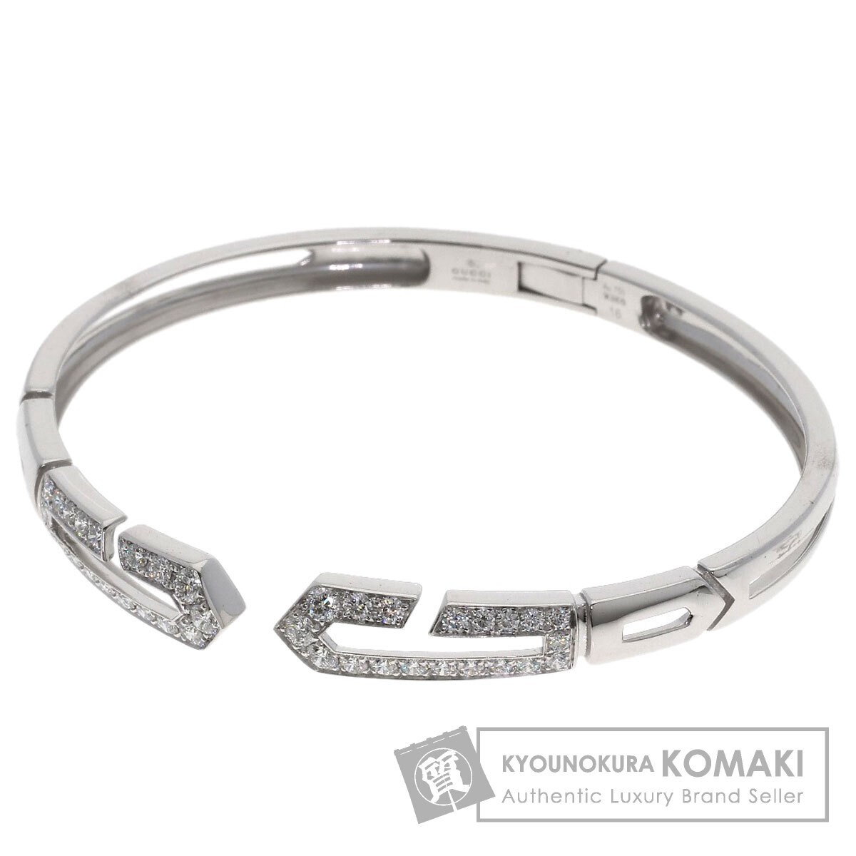 GUCCI Diamond 16 Bracelet K18 White Gold Women's Used GUCCI Diamond 16 Bracelet K18 White Gold Women's Used