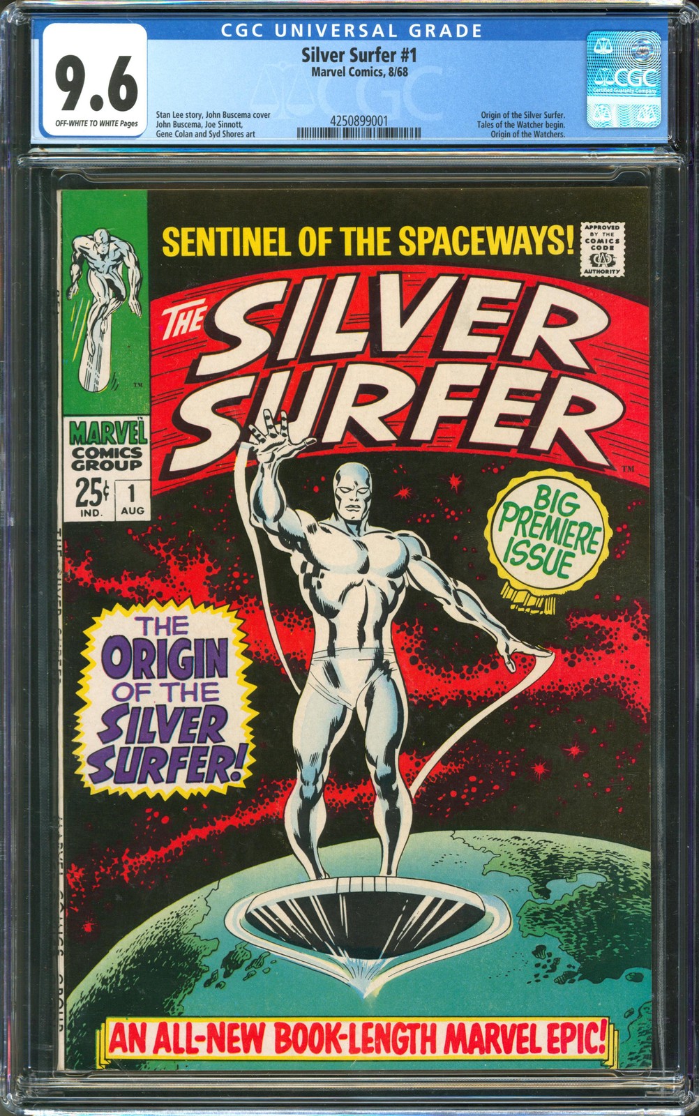 Silver Surfer #1 CGC 9.6 Marvel Comics 1968 Origin of the Silver Surfer Silver Surfer #1 CGC 9.6 Marvel Comics 1968 Origin of the Silver Surfer