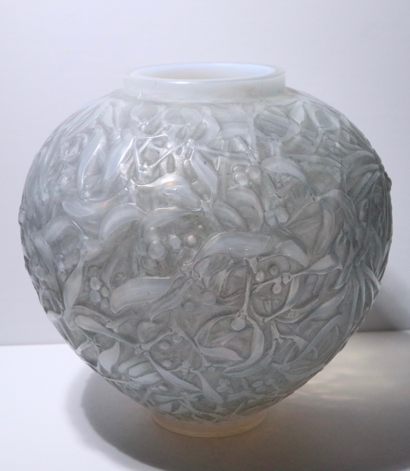 René Lalique Gui Vase No.948 Opalescent Double Cased Glass c1920 Signed France René Lalique Gui Vase No.948 Opalescent Double Cased Glass c1920 Signed France