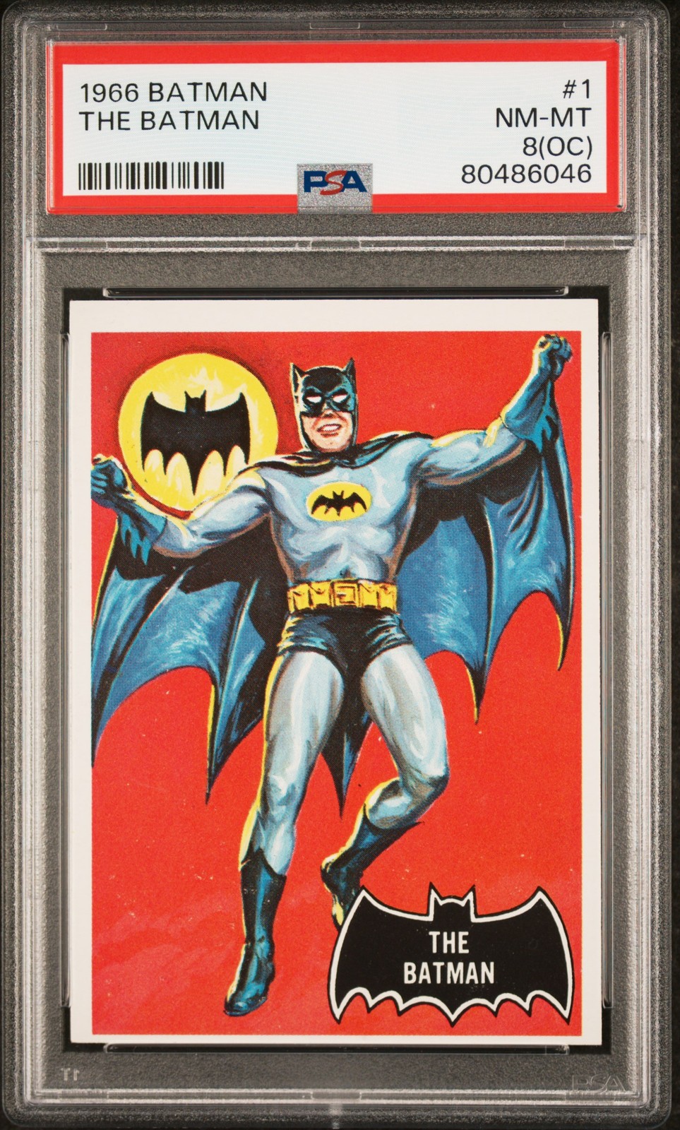 1966 TOPPS BATMAN #1 THE BATMAN PSA 8 OC 1966 TOPPS BATMAN #1 THE BATMAN PSA 8 OC