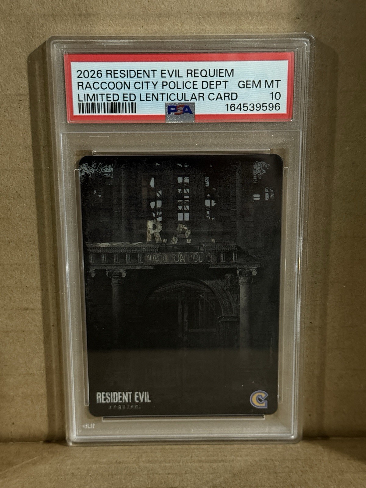 2026 Resident Evil Requiem Raccoon City Police Dept Lenticular Card PSA 10 GEMMT 2026 Resident Evil Requiem Raccoon City Police Dept Lenticular Card PSA 10 GEMMT