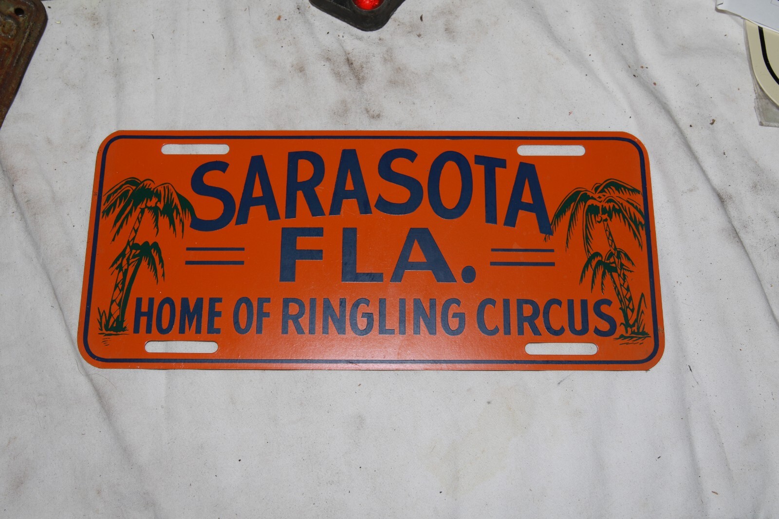 Sarasota Fla. (Florida) Home of Ringling Circus License Plate Vanity Decorative Sarasota Fla. (Florida) Home of Ringling Circus License Plate Vanity Decorative