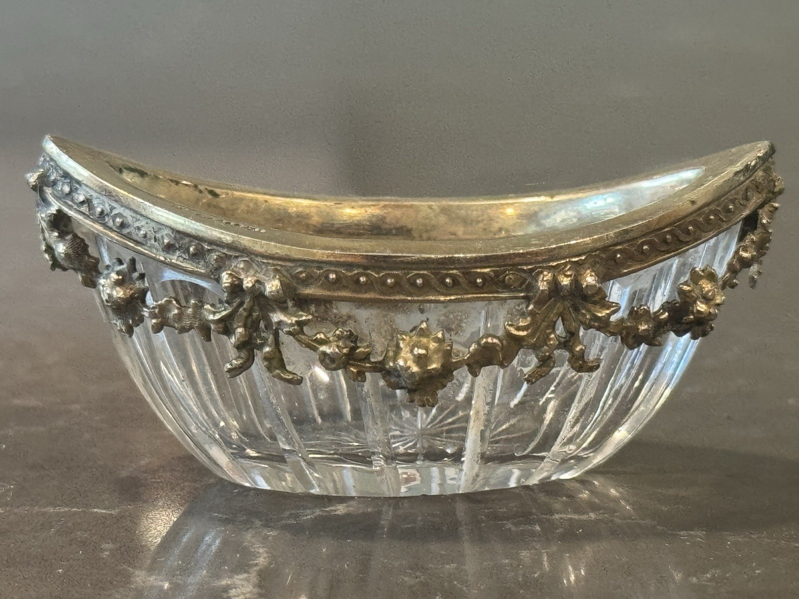 Baccarat Crystal/Hugo Böhm Salt Cellar C1920’s Ultra Rare Antique (800 w/makers)