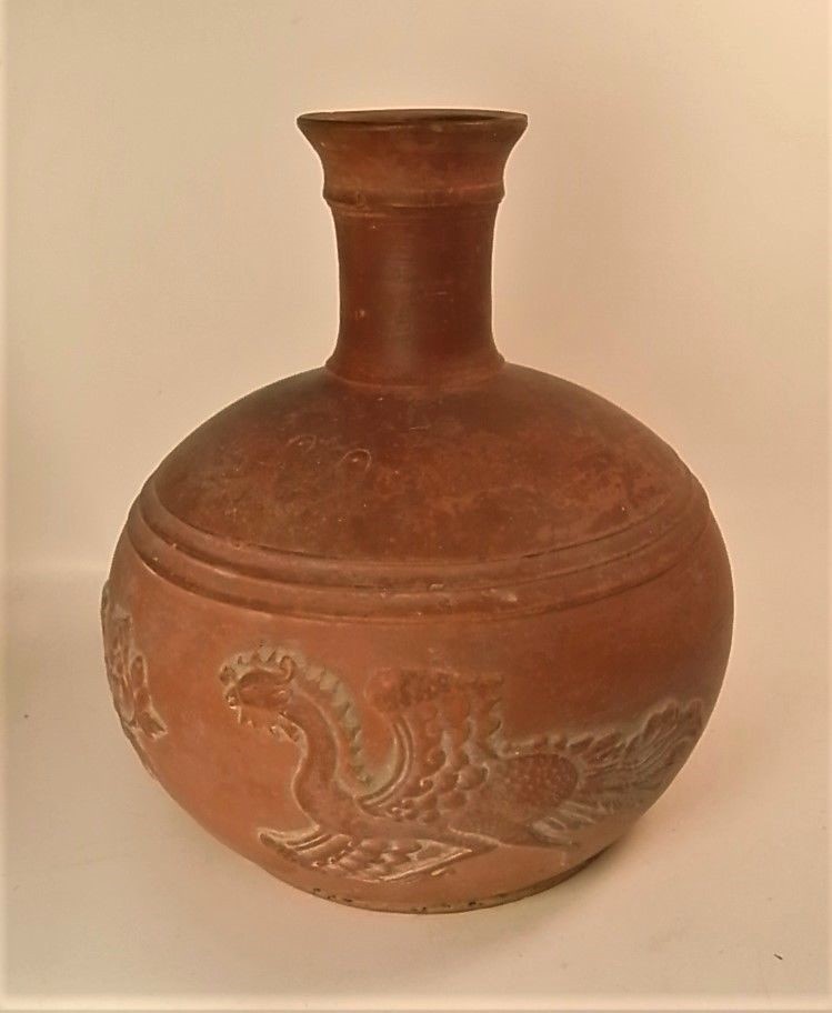 Very rare Ancient Roman red pottery carafe terra sigillata 1st entury BCE/ACE